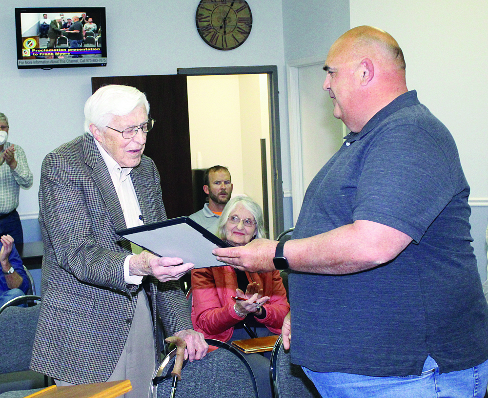 City Recognizes Frank Myers Ste. Genevieve Herald